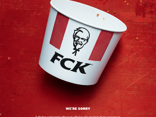 kfc fck poster for apology campaign