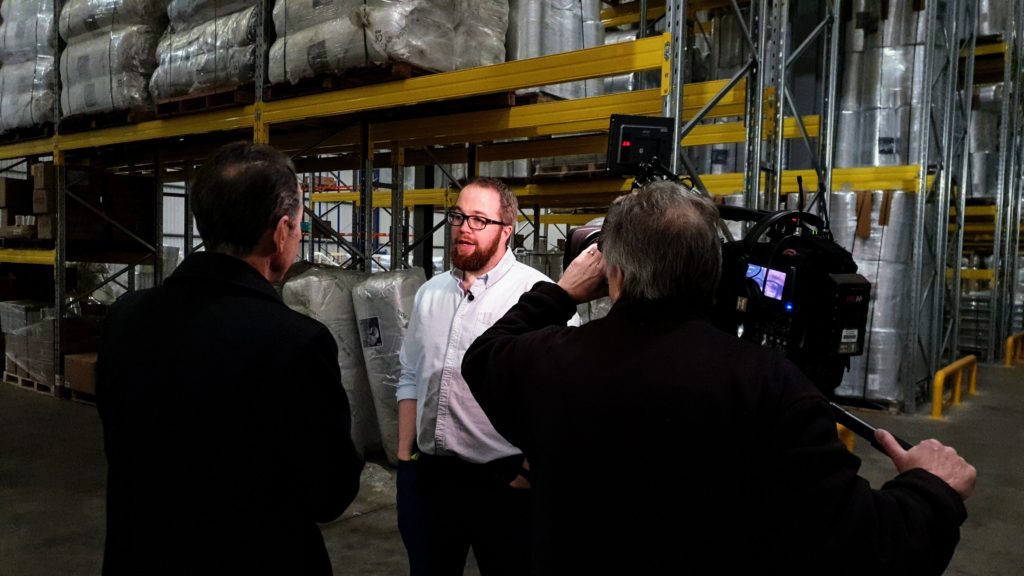 BBC East Midlands Today filming at SuperFOIL