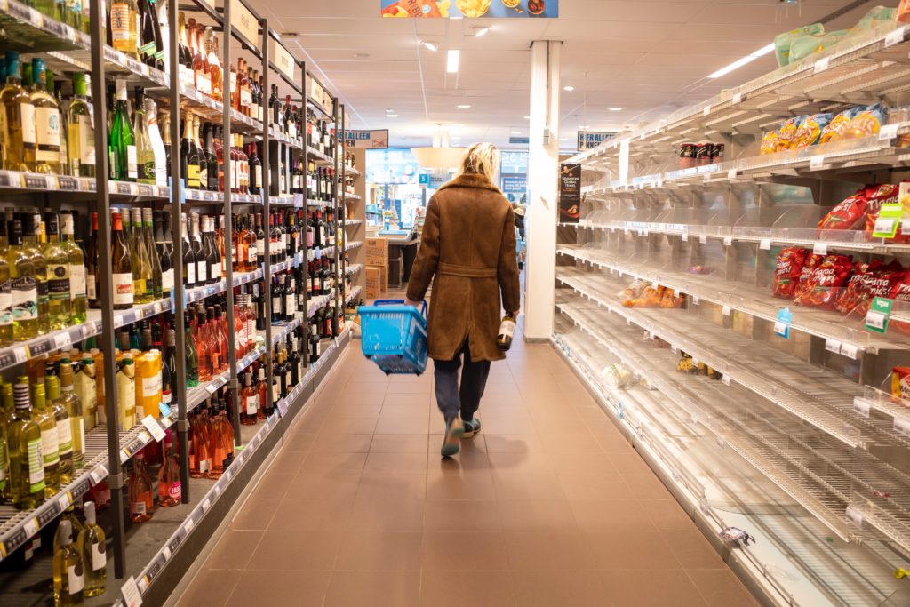 A supermarket during COVID-19