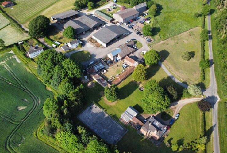 Aerial view of Highfield Farm