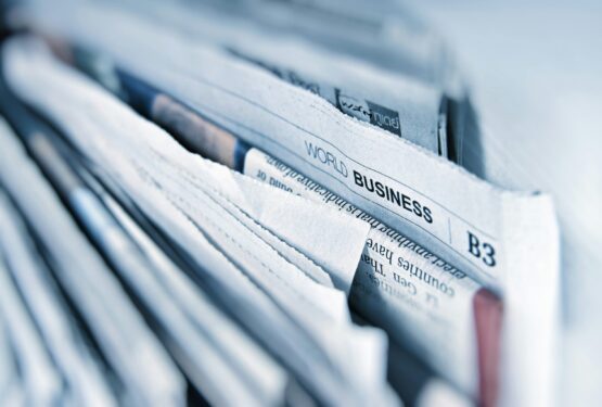 Stack of newspapers