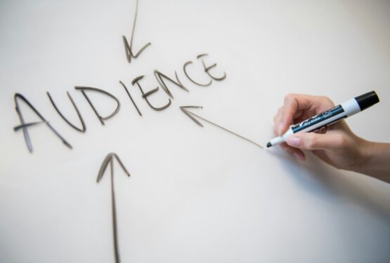 Audience written on whiteboard