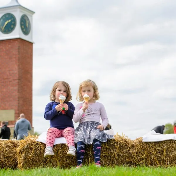 Children enjoy an ice cream at Countryside Lincs
