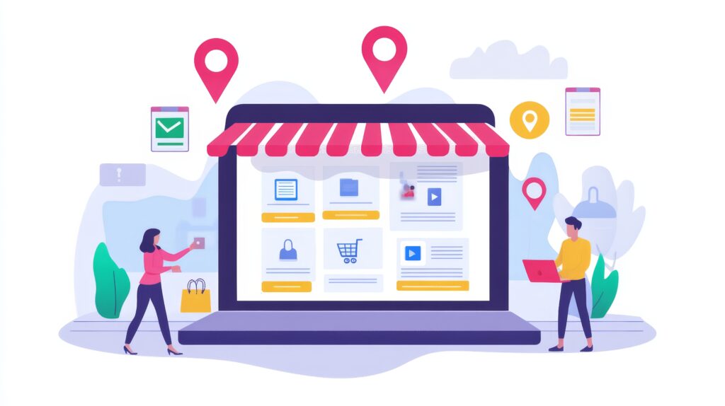 Shop front with digital accessibility 