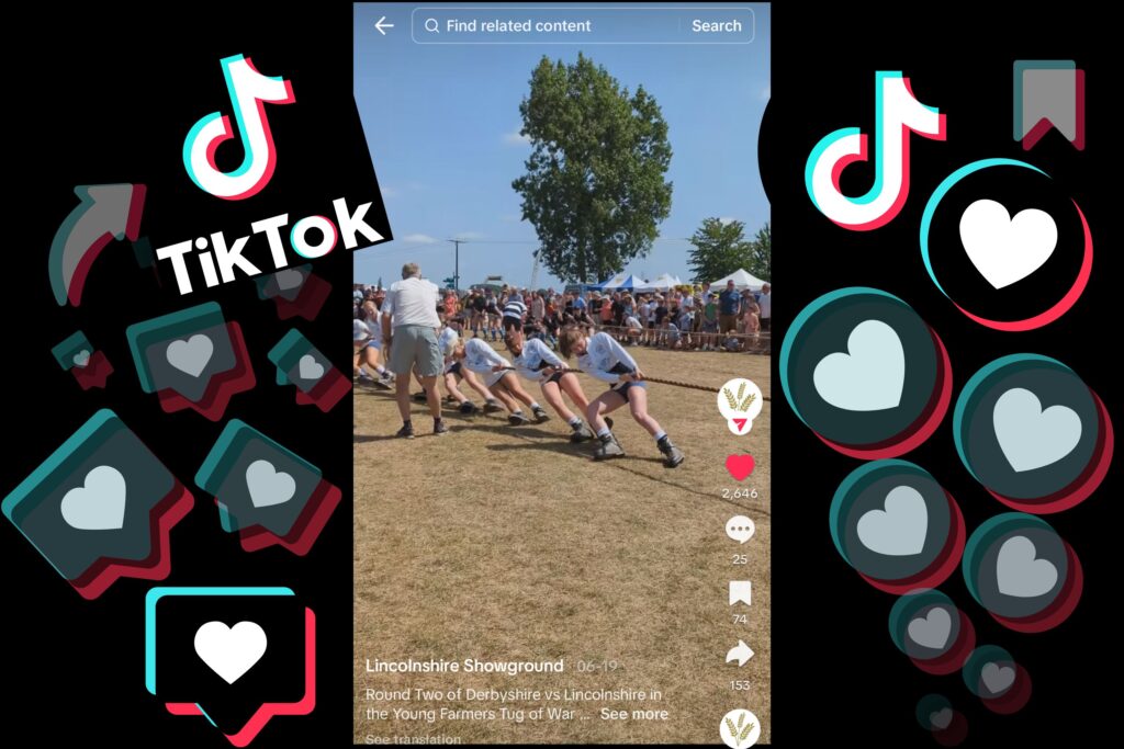 Tiktok iconograpy surrounding a viral TikTok video